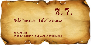 Németh Tézeusz névjegykártya